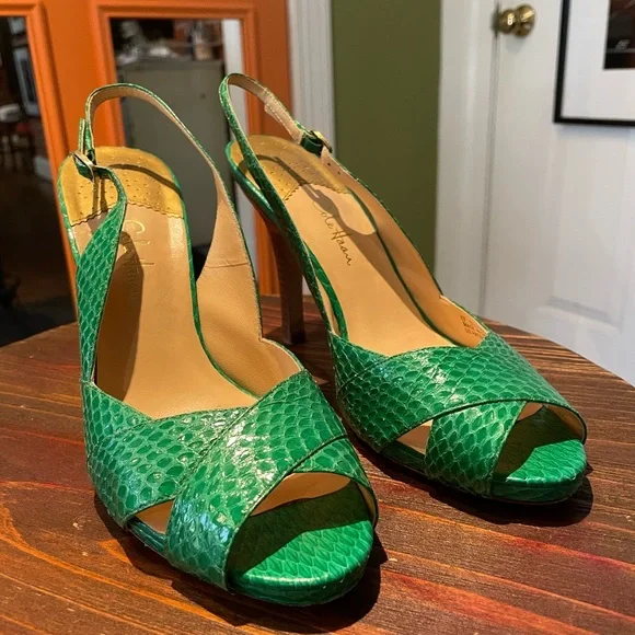 Cole Haan | Shoes | Cole Haan Green Snake Aurora Air Sling  display picture 1